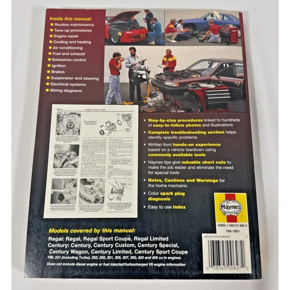 Haynes Buick Midsize Regal Century Wagons 1974-1987 Repair Manual 19030